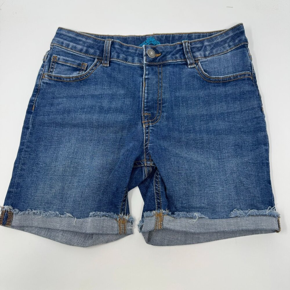 THEREABOUTS GIRLS BLUE JEAN SHORTS SIZE 12